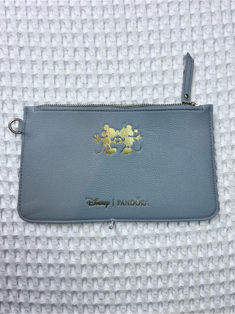 Disney x Pandora Mickey & Minnie Grey Wristlet Pouch Clutch